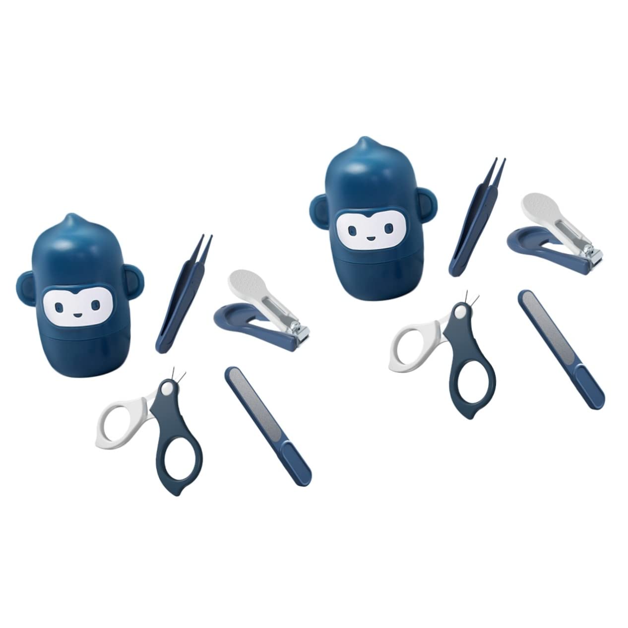 TOYANDONA 2juegos Cortauñas Para Bebés Kit De Tijeras Cortador Uñas Almacenamiento Estuche Para Recién Nacidos y Mamás