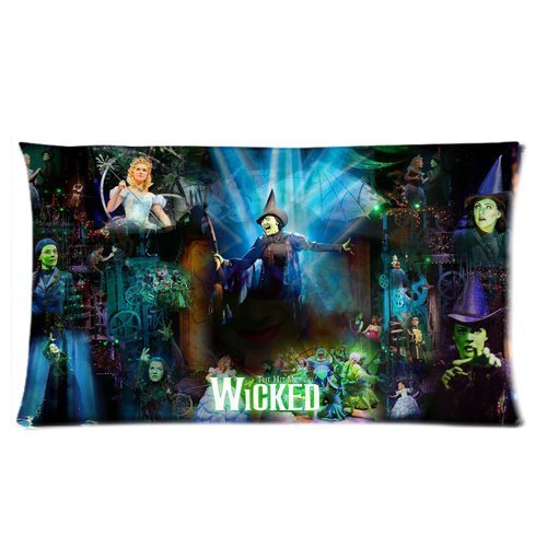 Custom WICKED The Musical Broadway Rectangle Pillowcase Covers 20x36 (two side)
