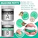 Silicone Putty - 1 Lb Flexible Silicone Mold Making Kit for Silicone Molds Making, Casting - Easy 1:1 Mixing Ratio Fast Cured Silicone Putty Paste for Resin Molds, Soap Molds, Candle Molds, Crafts
