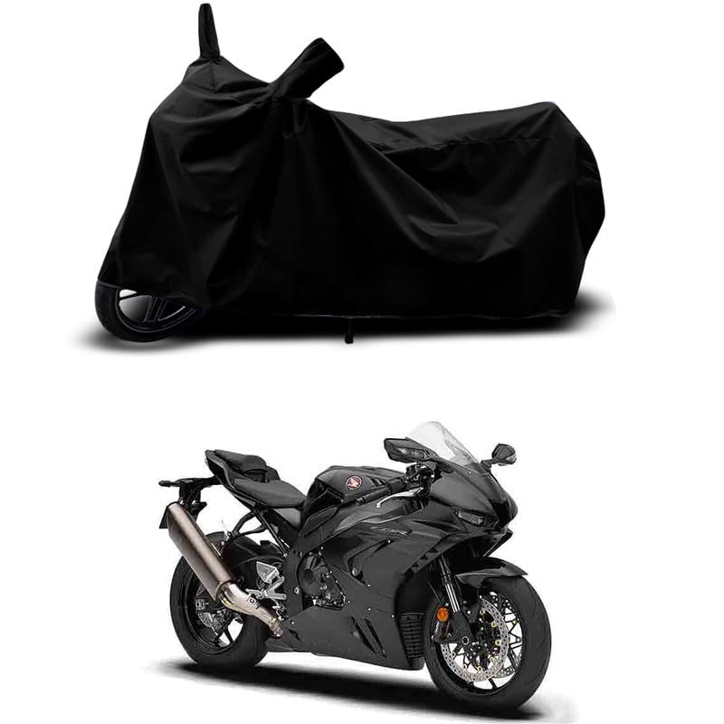 Image of 100% Scratchproof /UV-Rays /Heat Protection /Birds Dropping /Water Resistant /Dust Proof /Waterproof /Full Bike Scooty Two Wheeler Body Cover Compatible for Honda CBR1000RR-R All Varients[Black]