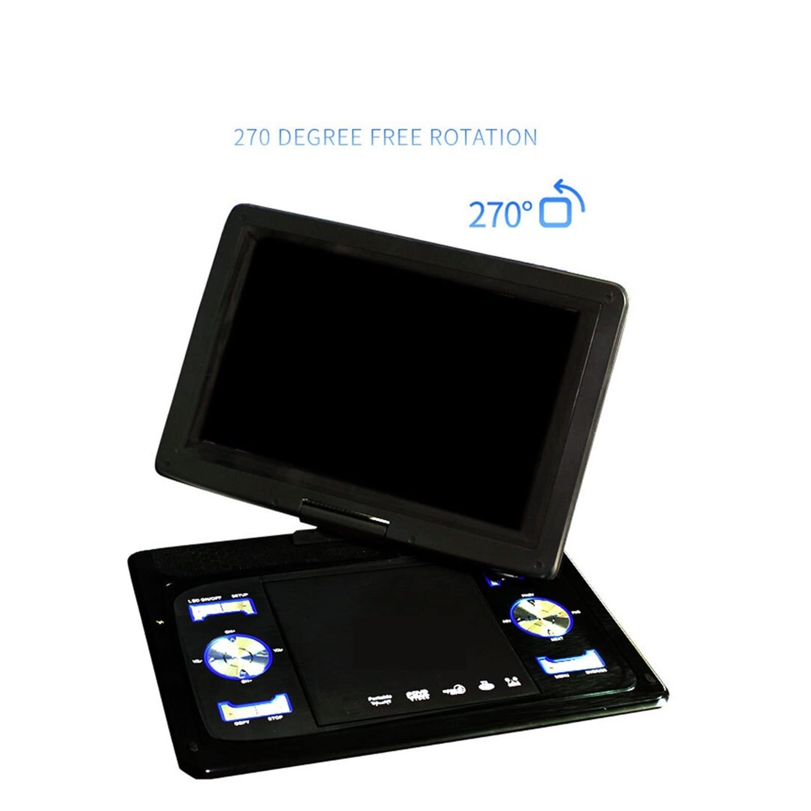13.9 Pouces Portable Maison Voiture Lecteur DVD VCD CD Jeu TV Lecteur USB écran pivotant avec télécommande Lecteur multimédia