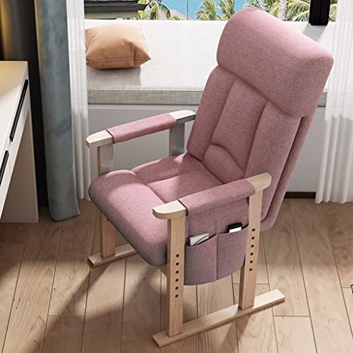 Silla mecedora tapizada con cojín extraíble, silla contemporánea para ocio y comodidad en interiores