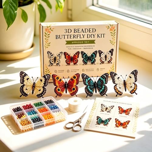 Kit para crear animales de cuentas manualidades DIY 3D divertidos de 4 piezas 7