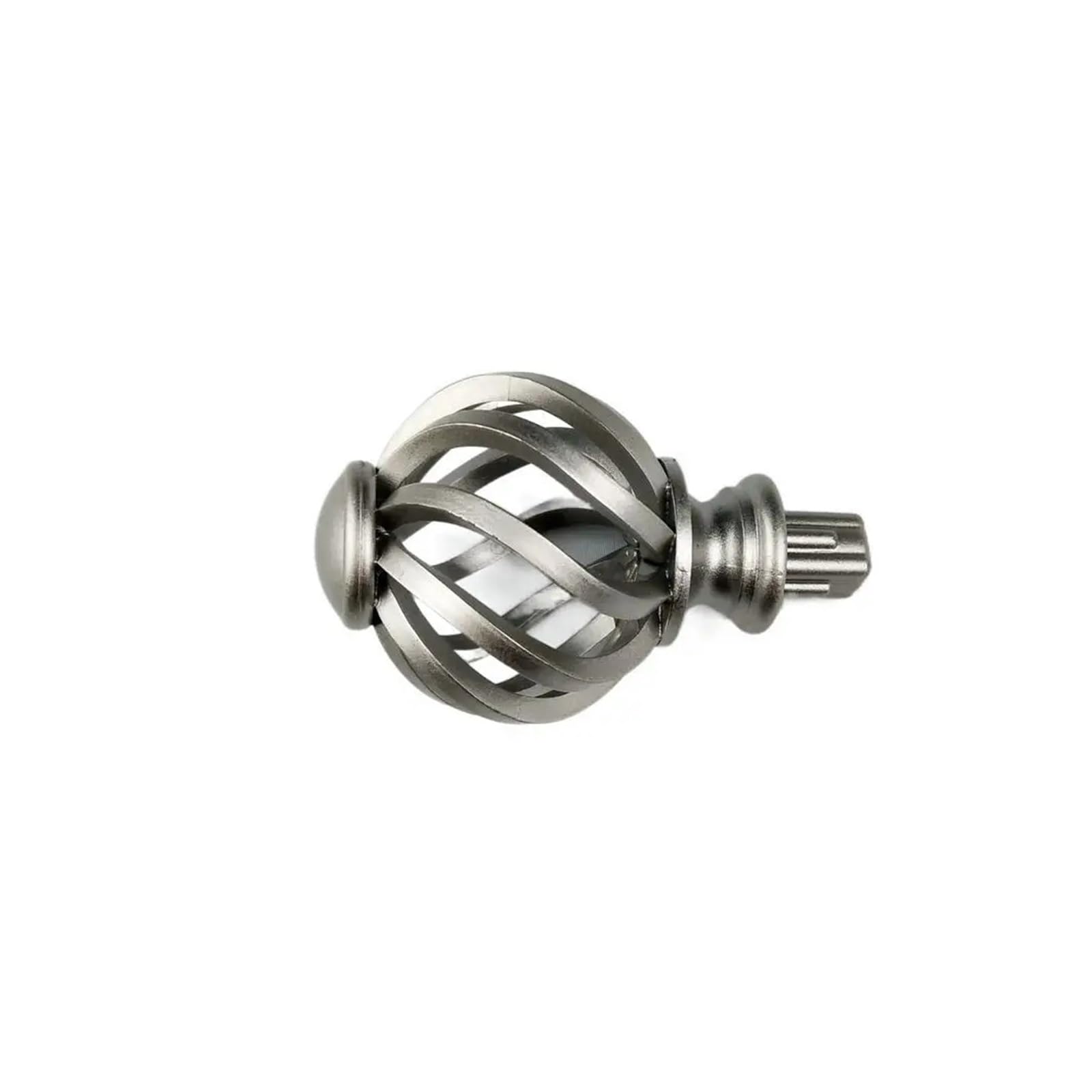 Końcówki karniszy Dekoracyjne, Zakończenia karniszy Czarne Srebrne Plastikowy zamiennik 9x6,5 cm do 3/4 cala(Silver)