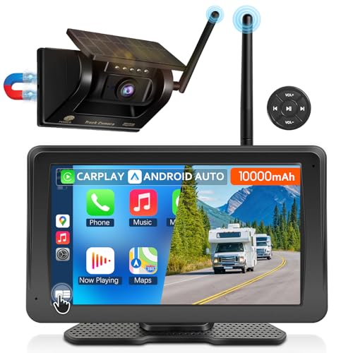 PORMIDO Wireless Backup Camera for RV: 7" Portable Touchscreen with