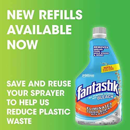 Fantastik All-Purpose Cleaner With Bleach, Refill Bottle, Fresh Scent, 32 Oz #TOP2