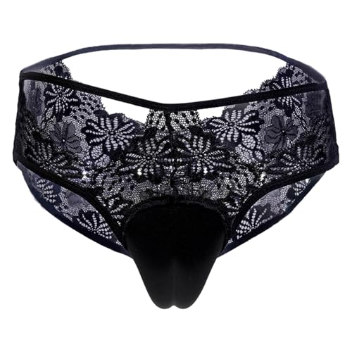 ABAFIP Men's Hiding Gaff Panties Crossdresser Thong Lace Hollow Out Shaping Panty Crossdressing Lingerie2