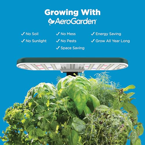 Image of AeroGarden Harvest Lite, Green | Soil-free Indoor Hydroponic Garden with LED Grow Light for Year-Round Gardening of up to 6 Herbs and Vegetables