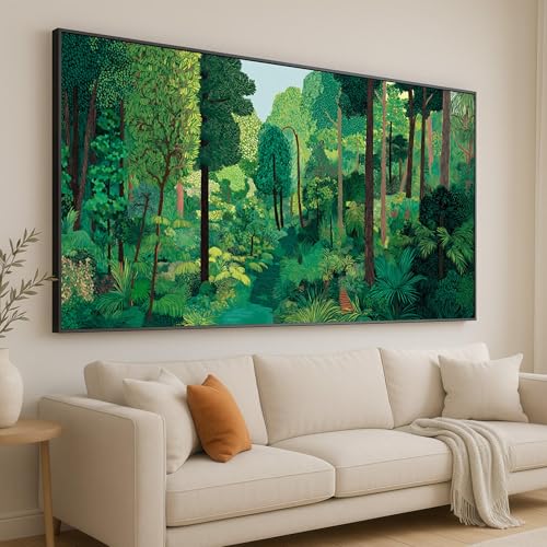 Peinture à suspendre forêt tropicale toile de haute qualité