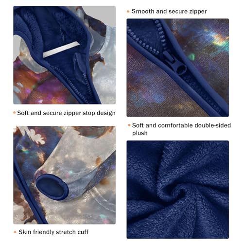 Dragon with Vibrant Colors Flying Toddler Fleece Jacket Girl Boys Hooded Fleece Jacket Coat Warm Outwear Zip-up 3-10T3