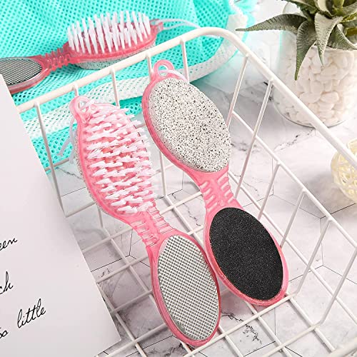 Shyam Export 4 in 1 Foot Callus Remover Exfoliator Tool with Pumice Stone Multi-functional Pedicure Scrubber Hand Toe Nail Cleaning Brush Foot Rasp for Home Foot Care Skin Care (Random Color)