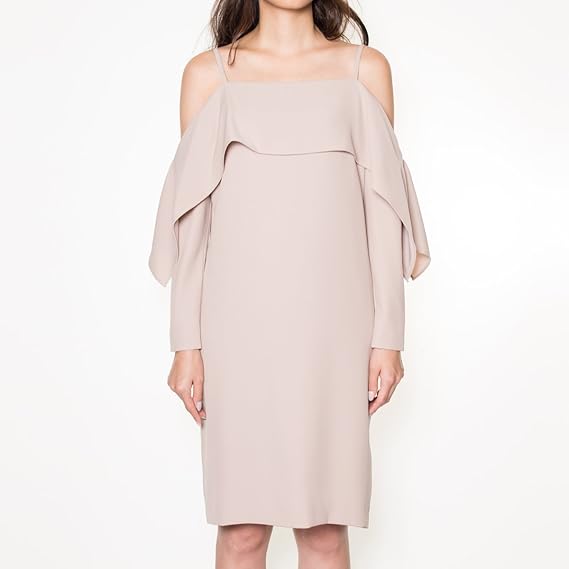 Amazon Co Jp ダブルスタンダードクロージング Double Standard Clothing Sov Puluela Double Clothオフショルワンピース ピンクベージュ 38 服 ファッション小物