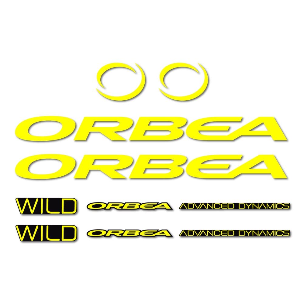 Pegatinas Orbea Wild Advanced Dynamics Amarillo adhesivos de vinilo para cuadro de bici 1