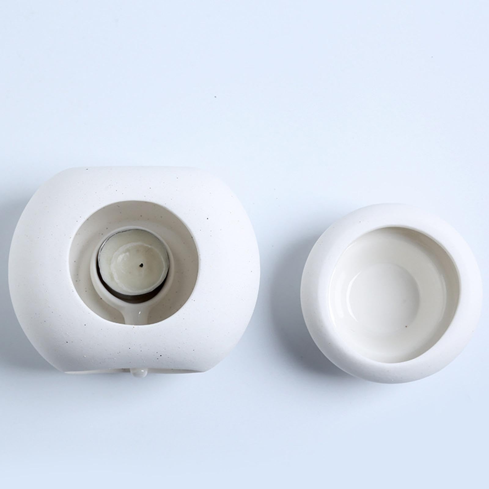 Essential Oil Burner Keramischer Wachsschmelzer Teelichtduftwärmer Duftverdampfer mit Abnehmbarem Schalenbehälter für Büro Arbeitszimmer Schlafzimmer