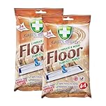 Zopper Laminate & Wood Floor Wipes 2 x 24 Extra-Large Wipes 4-in-1: Lightly Polishes, Rejuvenates Finish, Removes Dirt & Grease | Fits Flat Mop/Sweeper
