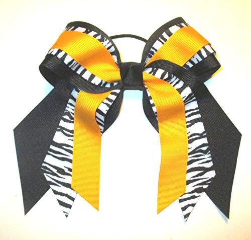Multi Layer Hair Bow Zebra, many colors (Gold)