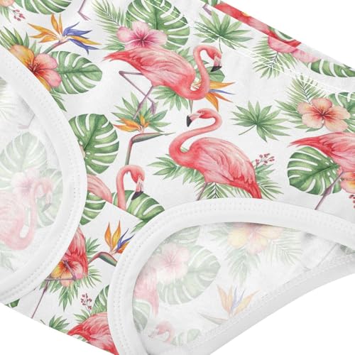 Joisal Pink Flamingos Leaves Flowers Girls Underwear Toddlers 2t Cotton Little Girl Panties Artistic Kids Briefs Undies4