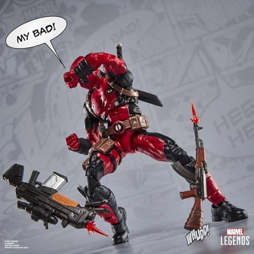 Marvel Legends Maximum Series Deadpool, Deluxe Deadpool Comics Collectible 6-Inch Action Figure with 24 Accessories Including X-Force’s Doop - Image 5