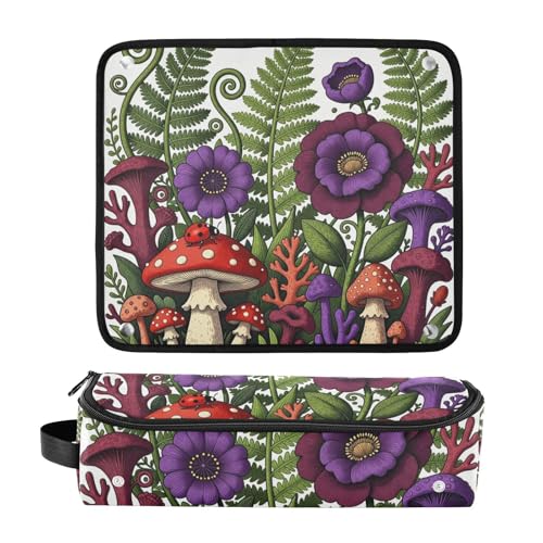 Bolsa de viaje para herramientas de cabello con tapete resistente al calor impermeable para planchas, rizadores y secadores de pelo miniatura 3