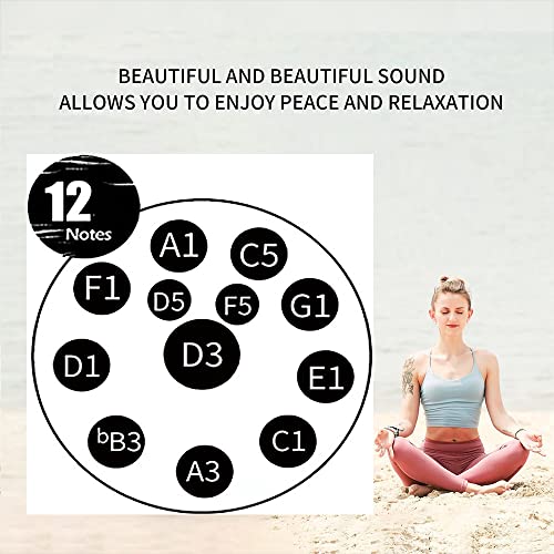 Handpan 12 notas acero 432HZ en re menor con accesorios miniatura 3
