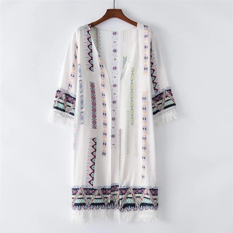 Kimono long d'été brodé WQHPLMD parfait pour vos journées plage et terrasses