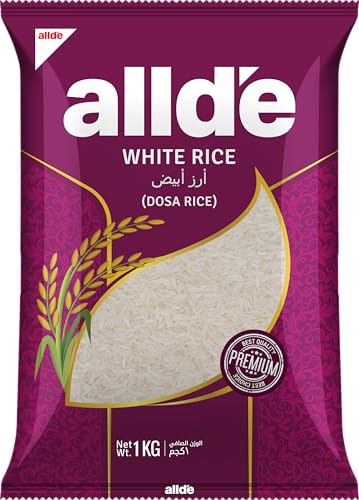 Allde Premium White Rice 1 kg | Soft & Fluffy Rice Grains | Everyday Cooking Rice for Family Meals & Traditional Dishes