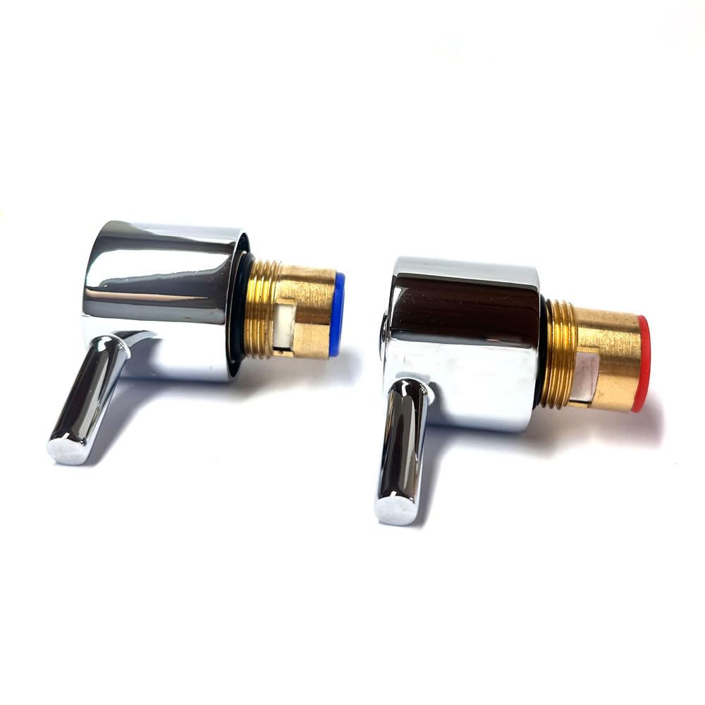 Handle Lever Reviver Set in Chrome for BSP 3/4" Bath taps Pair of Cartridges Valves and a Set of tap Handles