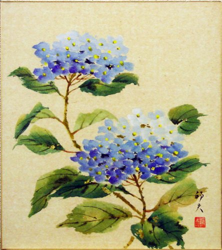 紫陽花 絵画 Amazon.co.jp: 片山邦夫 『紫陽花』 色紙絵 : 片山邦夫: ホーム