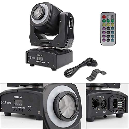 LED Moving Head Stage Lights, Moving Head Spot Lights, 3 Beam 24 Gobo DMX512 DJ Moving Head lights for Parties, Wedding,Bar Club, Stage Lighting, DJ Equipment Lights - Thumbnail 2