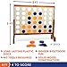 Rally and Roar Giant Wooden 4-in-a-Row - Complete Game Set Includes 42 Chips and Carry Bag - 3ft Wide
