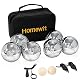 Boule Set mit 6 Kugeln, 2 Holzkugeln und Abstandsmessern