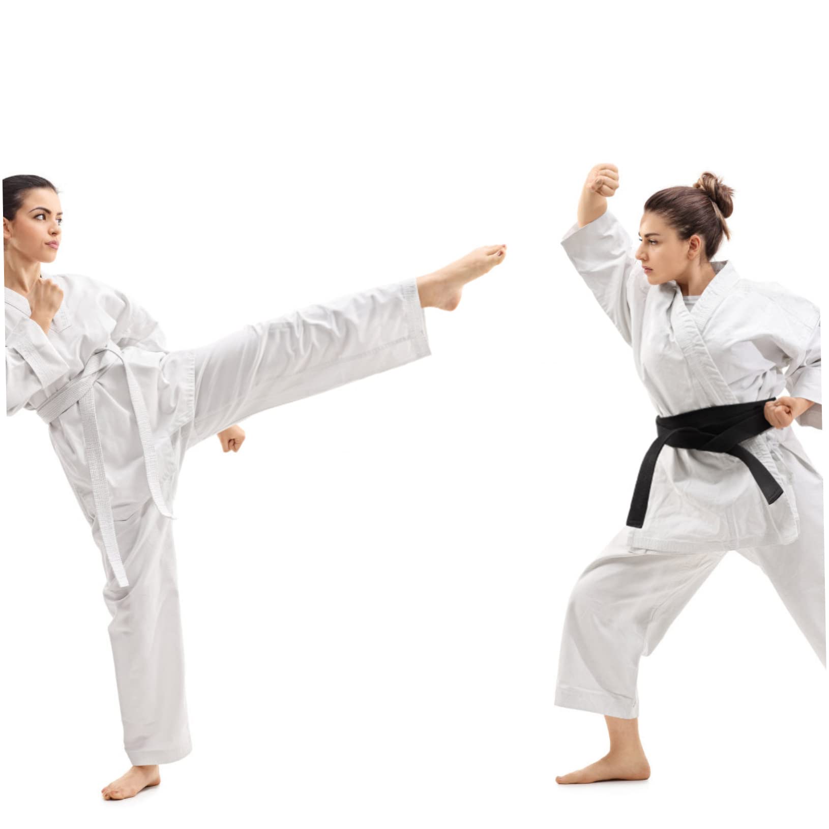 Uniforme da Karate per Adulti, Completo Sportivo Uomo per Taekwondo, in Poliestere Bianco Pantaloni Coulisse, per Allenamento e Competizione
