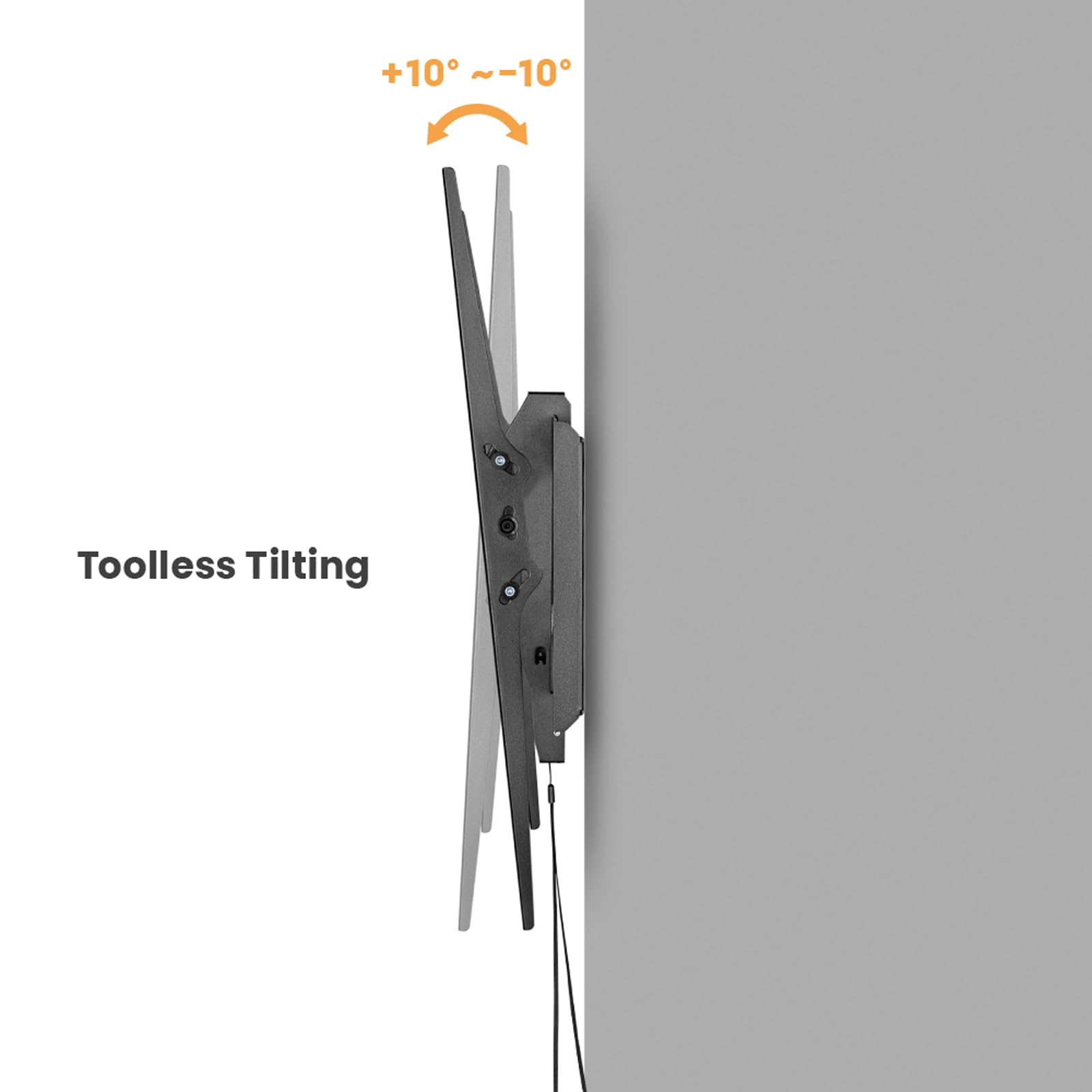 VALUE Supporto da parete per TV, 80 mm, inclinabile, 304,8 cm, 120 kg, nero