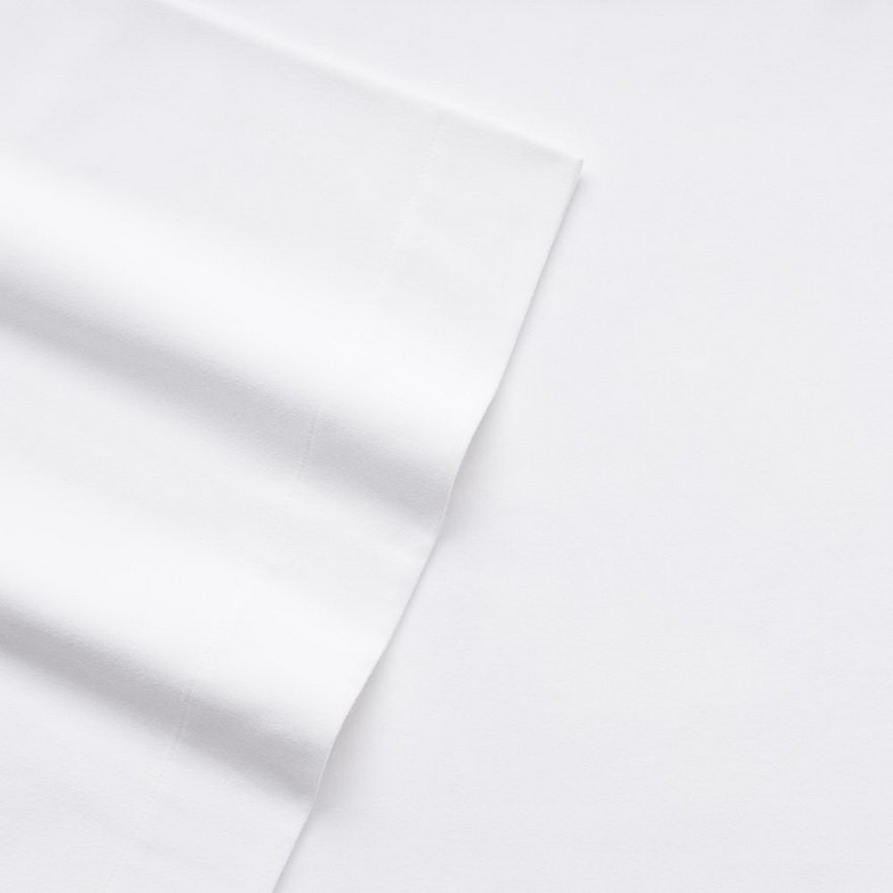 Cuddl DudsFull Flannel Sheet with Deep Pockets, 4-Pieces - White