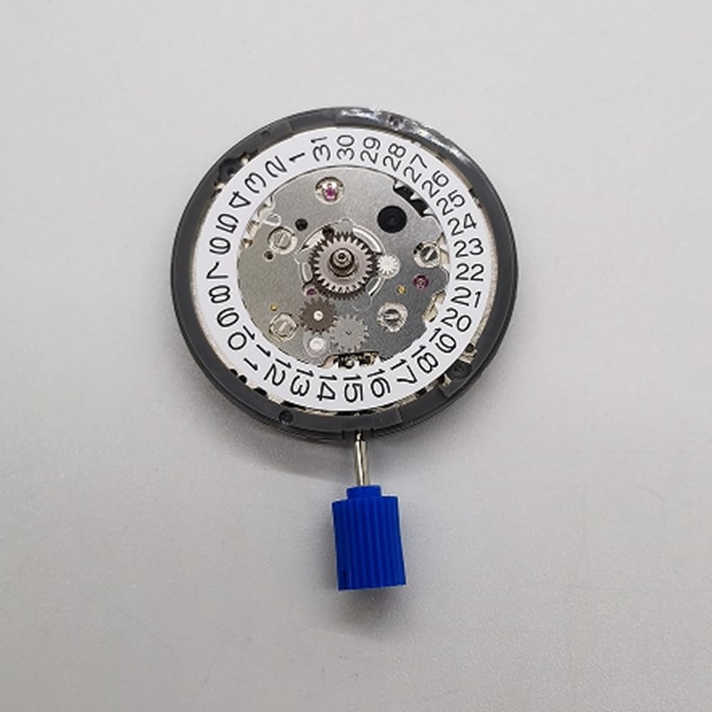 NH34 High-Precision Watch Movement NH34 GMT Function Calendar 3O'Clock Automatic Movement Mechanism Replacement Parts White Calendarf, Silver, 500397776A1