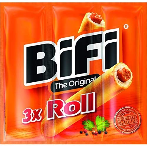 BiFi Roll – 10er Pack (10 x 3 x 45 g)– Snack im Teigmantel – Herzhafter, original Salami Fleischsnack & Carazza Original XXL – 16er Pack (16 x 75 g) – Herzhafter Pizzasnack zum Mitnehmen