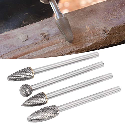 Set de 4 fresas rotativas de carburo de tungsteno miniatura 4