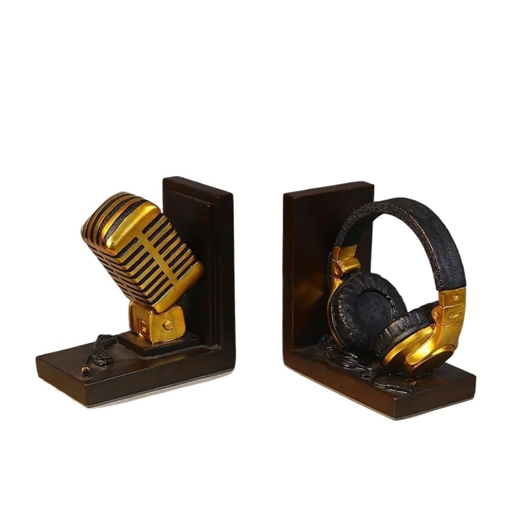 Bookends for Shelves Bookends Tabletop Unique Shape for Desk Coffee Table, Statue for Home Office Bookshelf Holder Stand