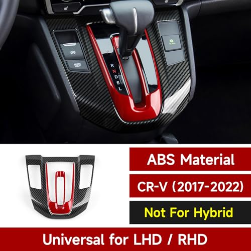 Image of Gas 2PCS Gear Shift Panel Decals for Honda CRV 2017 2018 2019 2020 2021 2022 Accessories CR-V ABS Carbon Fiber Stickers