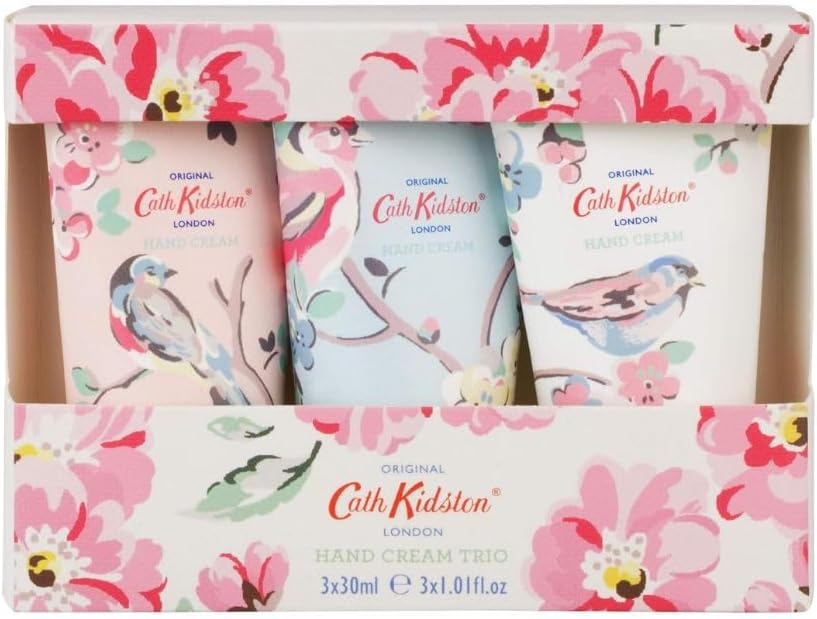 Hand Cream 3x 30ml, Shea Butter, 3 Fragrances, Hand Care Moisturiser, Pocket and Travel Size, Vegan and Cruelty Friendly, Beauty Gift For Her, Blossom Birds Collection