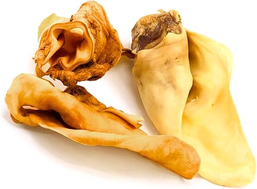 Miniatura 4 de ValueBull Orejas de vaca, varios tamaños y formas, paquete a granel de 120 unidades, golosinas naturales para perros, 100% carne de res Angus, un