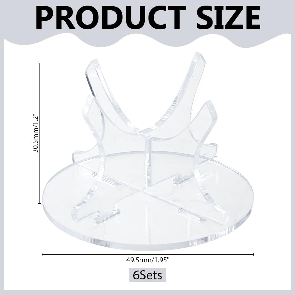 6 Pack Sports Ball Display Stand for Collectible Sport Balls image 2