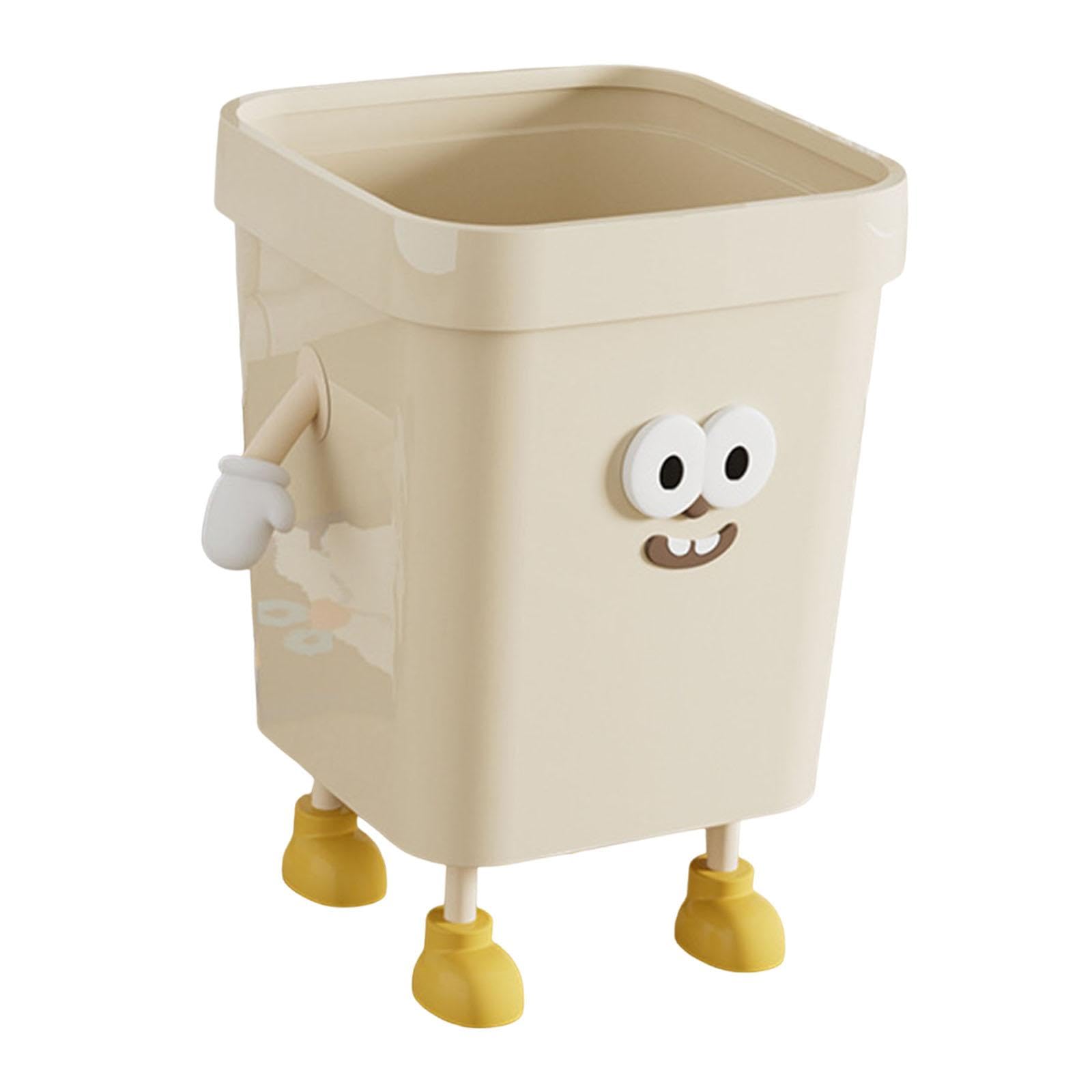 Colcolo Mülleimer, Papierkorb, lustig, leicht, stabil, quadratisch, süßer Mülleimer, Haushaltskomposteimer für Wohnheim, unter dem Schreibtisch, Badezimmer, Groß Stehend
