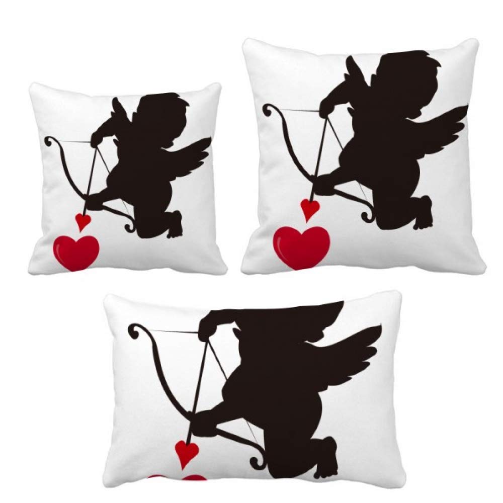 Ensemble coussin avec insert schéma amour cupidon pour déco sofa maison