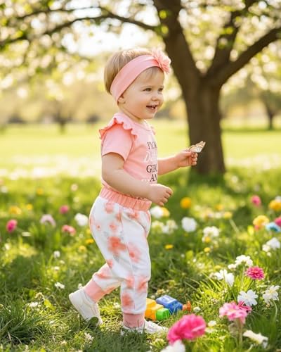 Image of Renotemy Newborn Infant Baby Girl Clothes Summer Outfits Infant Romper Pants Cute Toddler Girl Clothes Gift Set