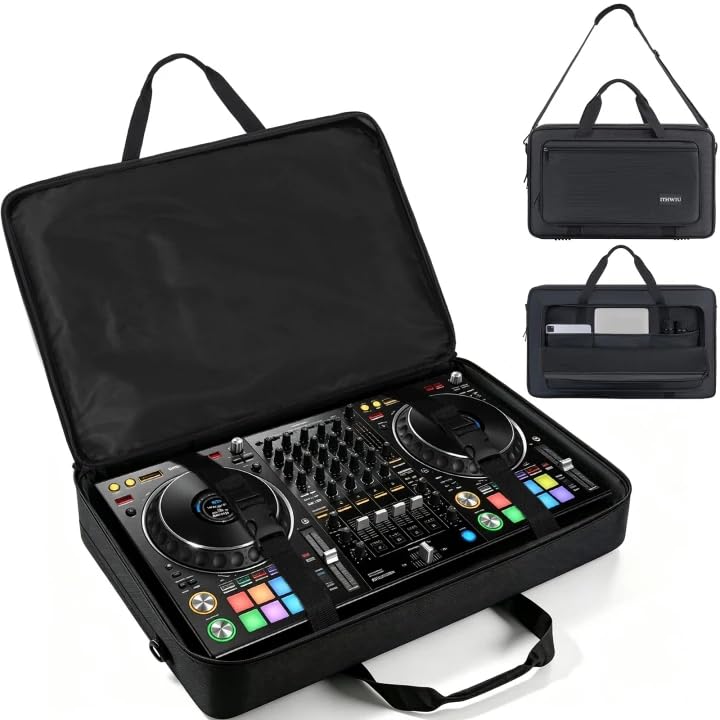 Padded Dj Controller Case for DDJ-FLX6, DDJ-800, DDJ-1000, 1000SRT, DDJ-SX, DDJ-SX2 SX3, DDJ-RX, XDJ-RR DJ Controller Carrying Bag 29.5 X 17.7 X 4.7 Inch