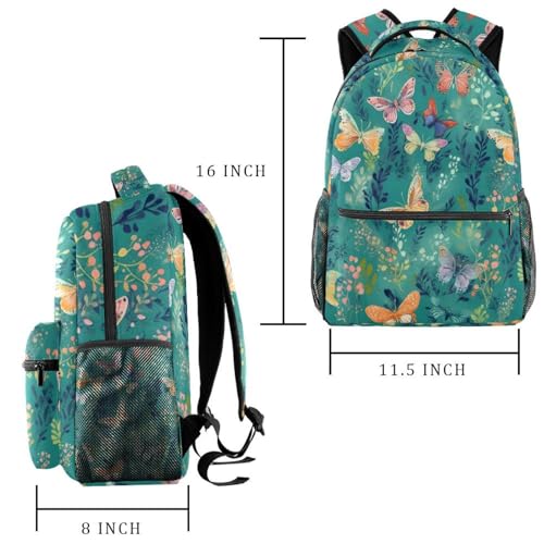 Mochila escolar étnica retro multicolor de 40cm impermeable para portátil 2
