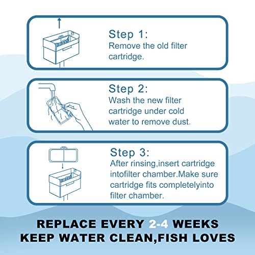 Driamor 16 Pack Rite Size C Filters For Marineland Filter C, Aquarium Filter Cartridges Replacement For Aqua-Tech Ez-Change #3 Fits 20-40 30-60 Gallons Fish Tank Filters Cartridges (Blue) #TOP6