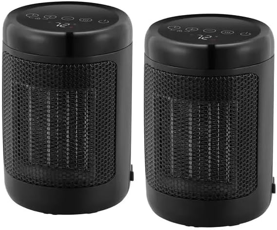 Digital Ceramic Personal Heater, 2-pack