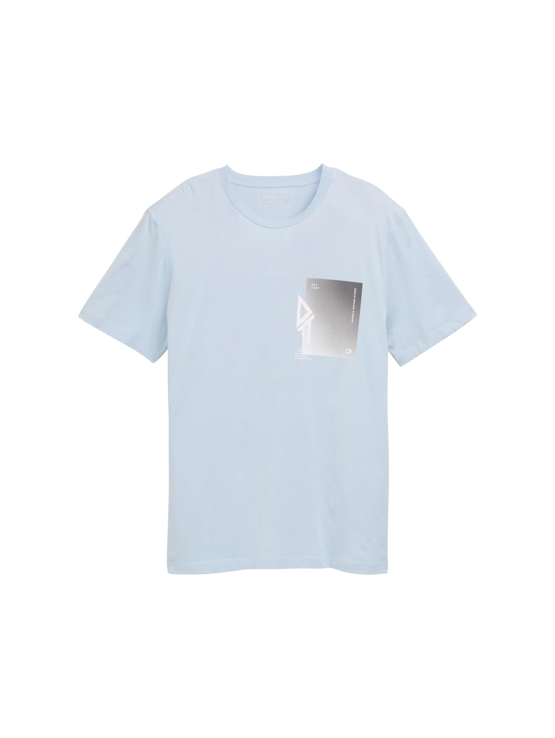 TOM TAILOR Denim Men's T-Shirt, 35249 - Light Blue Grey, M